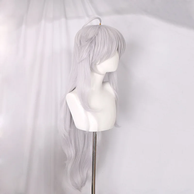 Genshin Impact Raiden Shogun Cosplay Wig, Silver-gray Face-hugging Style Cosplay Wig, Game And Anime Wig