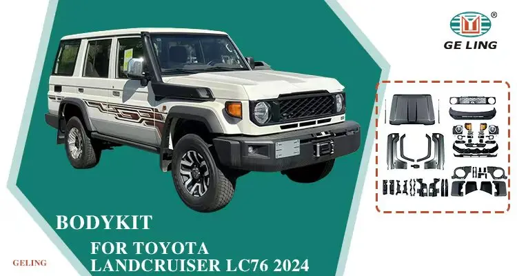 Auto Parts Accessories Body Kit Upgrade Body Kit Conversion Kit for Toyota Land Cruiser 70 Series LC76 Fj76 Upgrade to 2024 2022