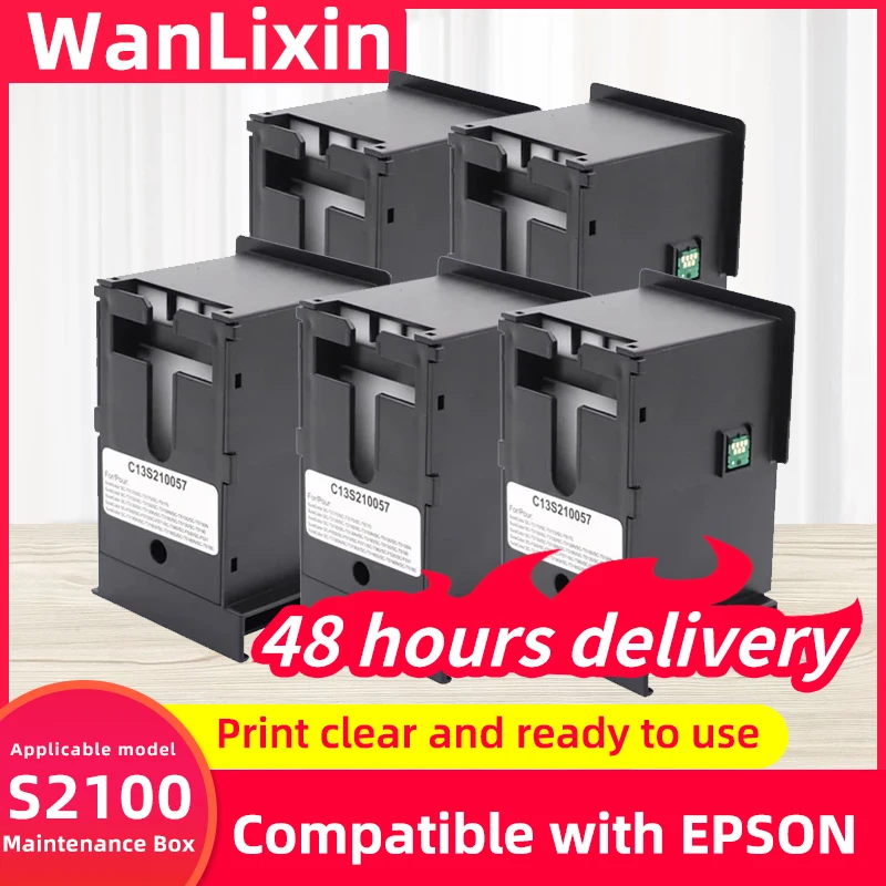 

S2100 Резервуар для обслуживания чернил для EPSON T2100 T2170 T3100 T3160 T3170 T5100 T5160 T5170 S2100 F500 F560 F570 F551 Коробка обслуживания