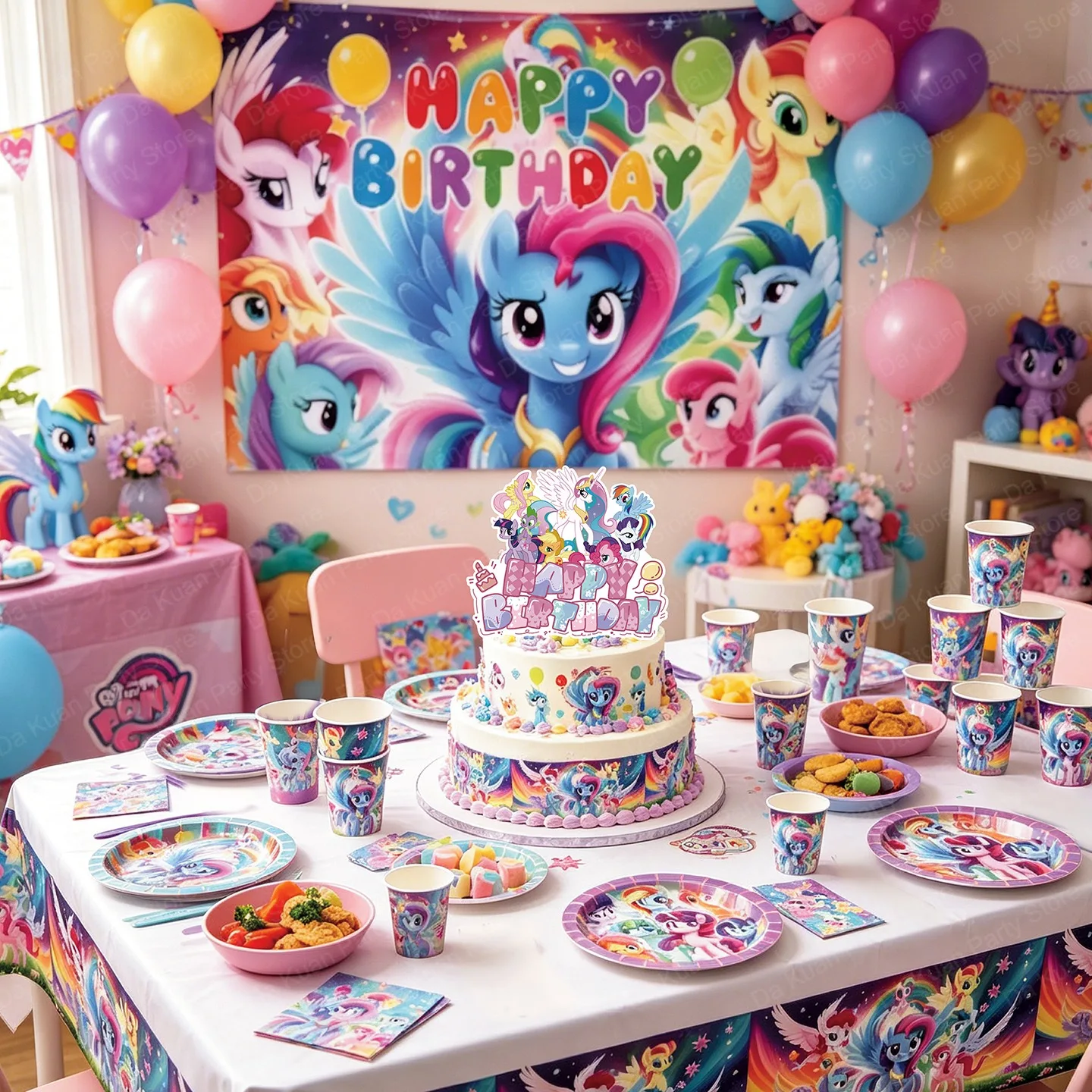 My Little Pony Plate Cup Set G - Table Cloth Disposable 评论和价格