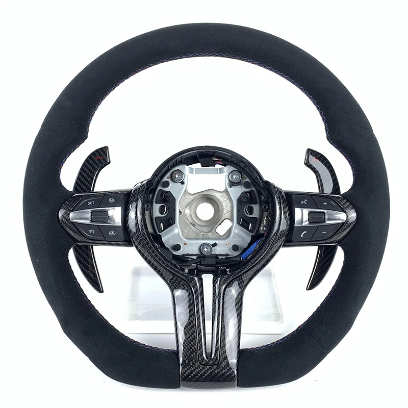 

For BMW F87 F80 F82 F30 F31 F32 F33 F34 F36 F22 F23F36 F06 F12 F13 F11 F10steering Wheel M Sport Suede Carbon Fiber Shift Paddle