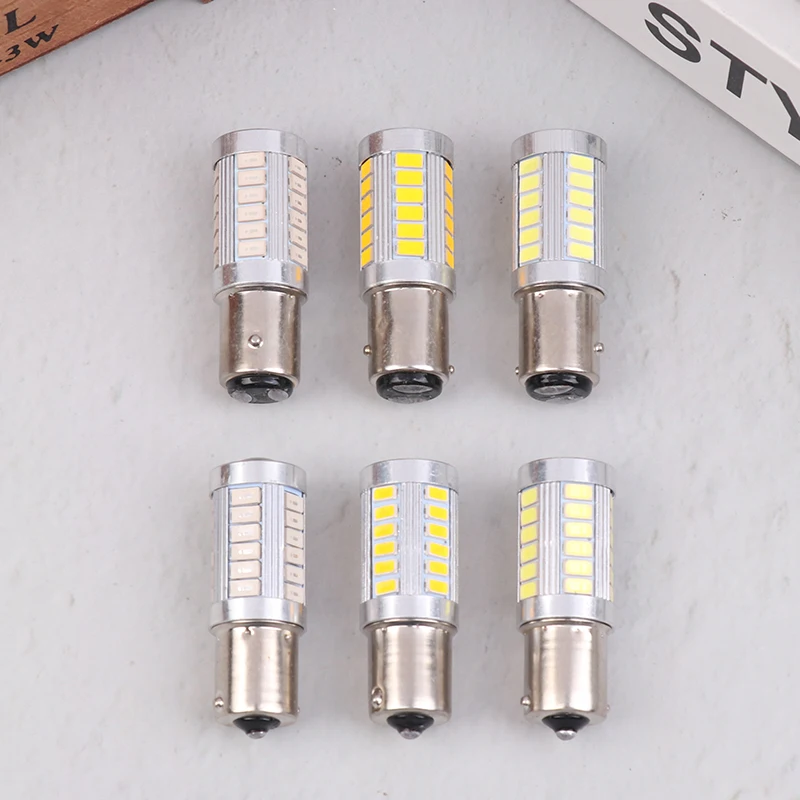 2 قطعة LED T20 لمبة 1156 1157 5730 5630 33SMD لسيارة شاحنة ATV-بدوره أضواء الإشارة عكس مصباح DRL سطوع عالية السيارات الإضاءة