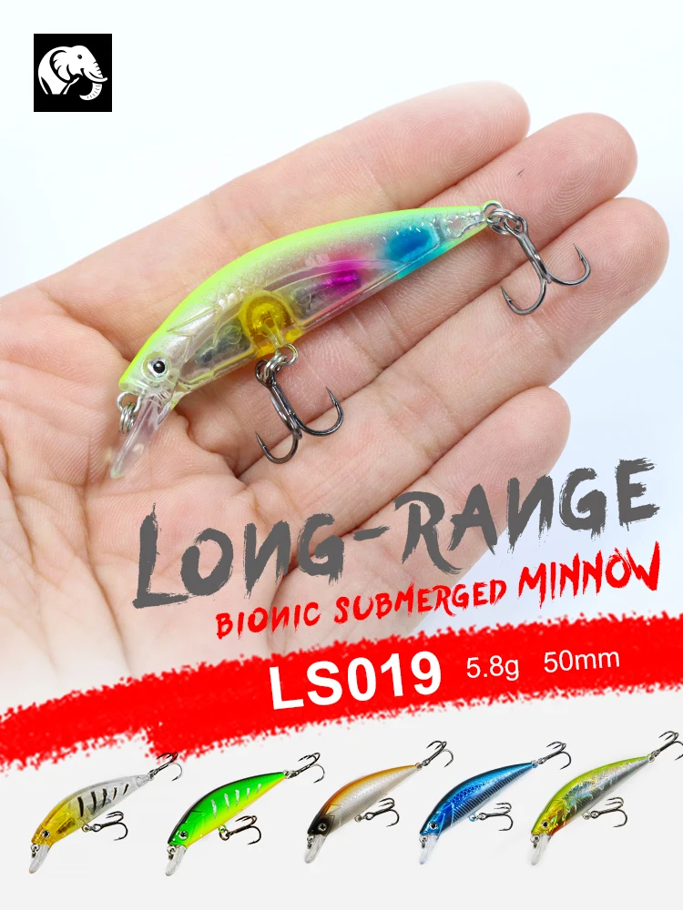 

SOLX for Artificial Fishing Lures Minnow Quality Wobblers Baits 5cm 5.8g Suspending Hot Model Crankbaits Popper Pike Hard Bait