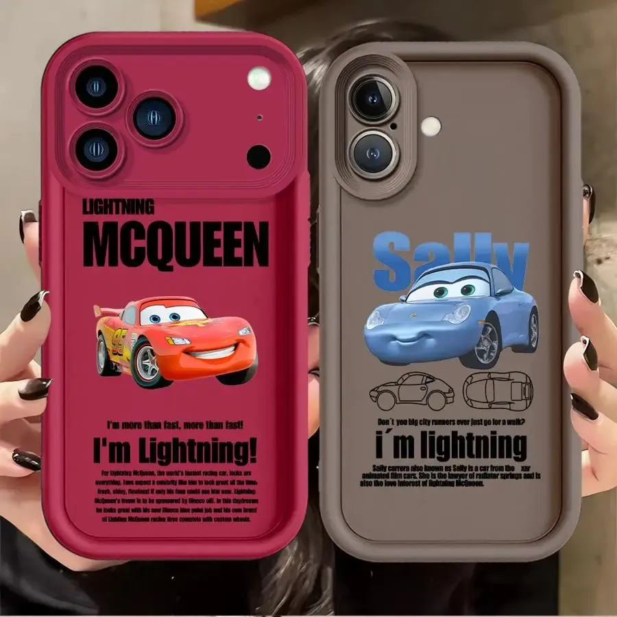 SallyS Relâmpagos McQueenS Caso de Telefone Para Samsung Galaxy A17 A07 A26 A16 A35 A55 A25 A05s A15 A54 A34 A36 A24 4G 5G Capa Traseira