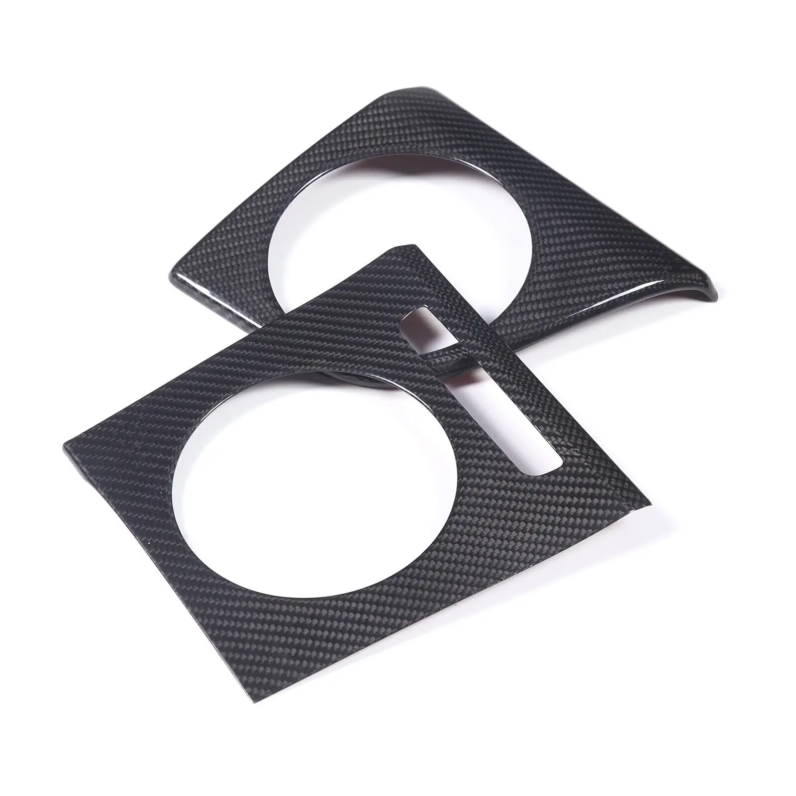 Dry Carbon Fiber Car Water Cup Holder Cover Trim Fit For 2019-2022 Porsche Taycan