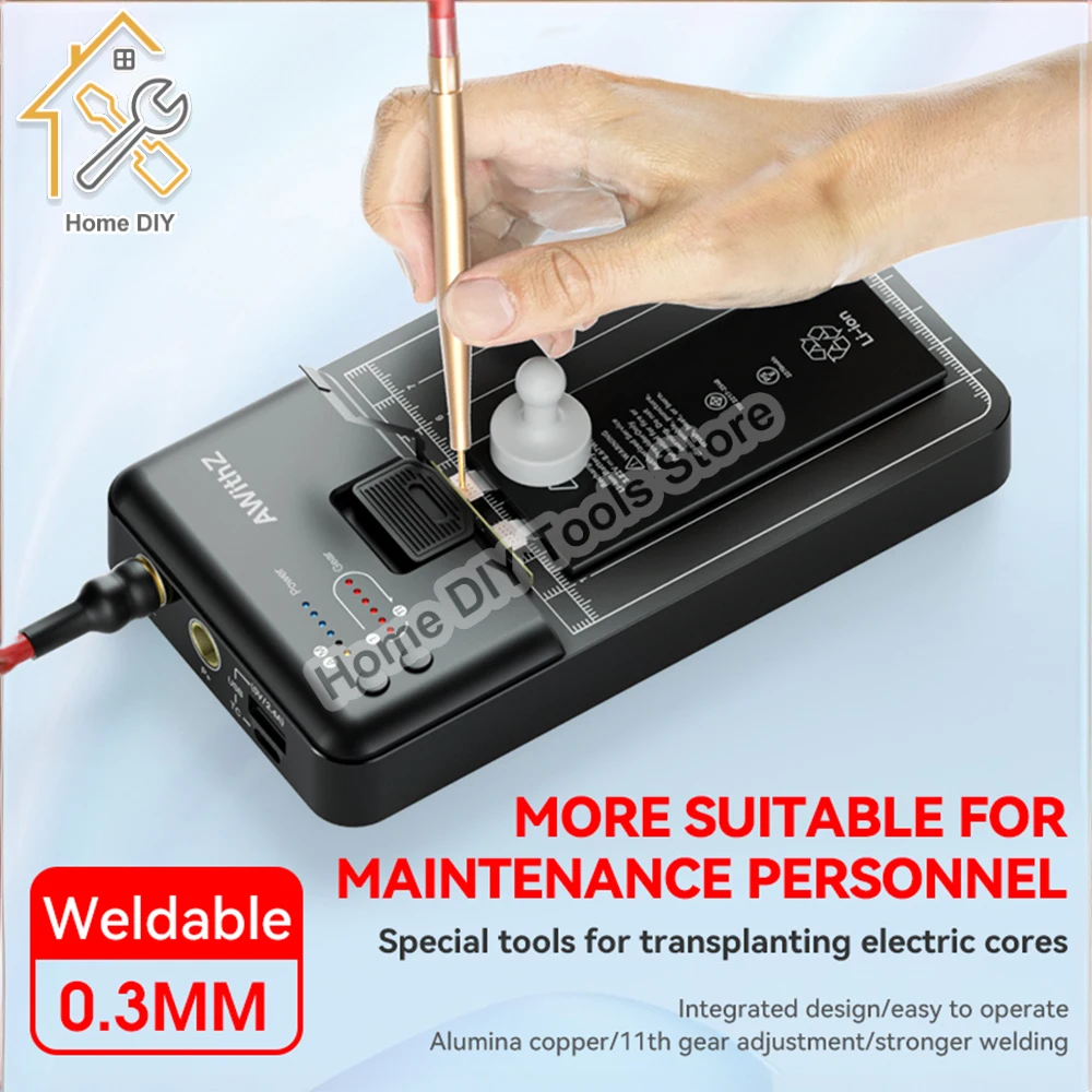 

5000mAh Adjustable Portable Spot Welder Type-C Port 0.3mm Nickel Strip Transplanted Battery Repairs Spot Welding Machine