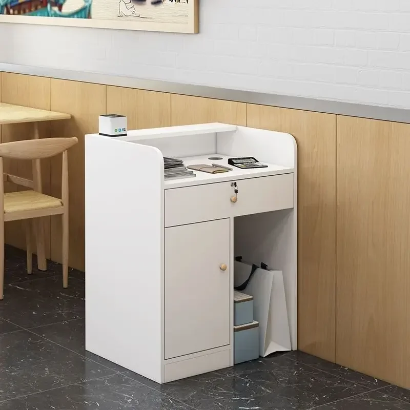 AOLIVIYA Simple Bar Counter Reception Desk For Store Beauty Salon Clothing Shop Cashier Modern Commercial B638972