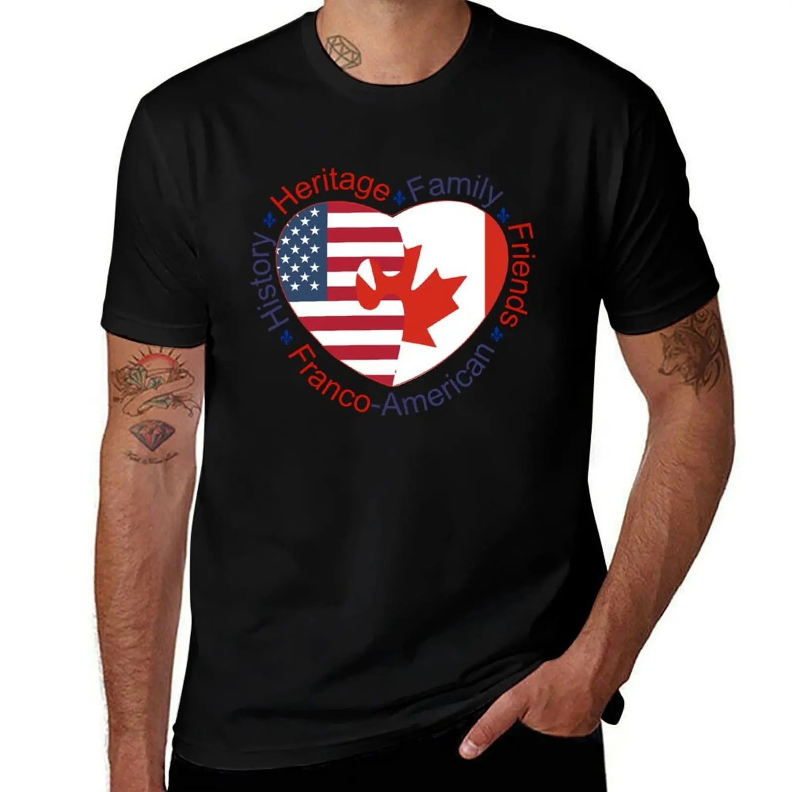 

US-Canada Heritage T-Shirt blue archive boys whites designer shirts cotton t shirt men