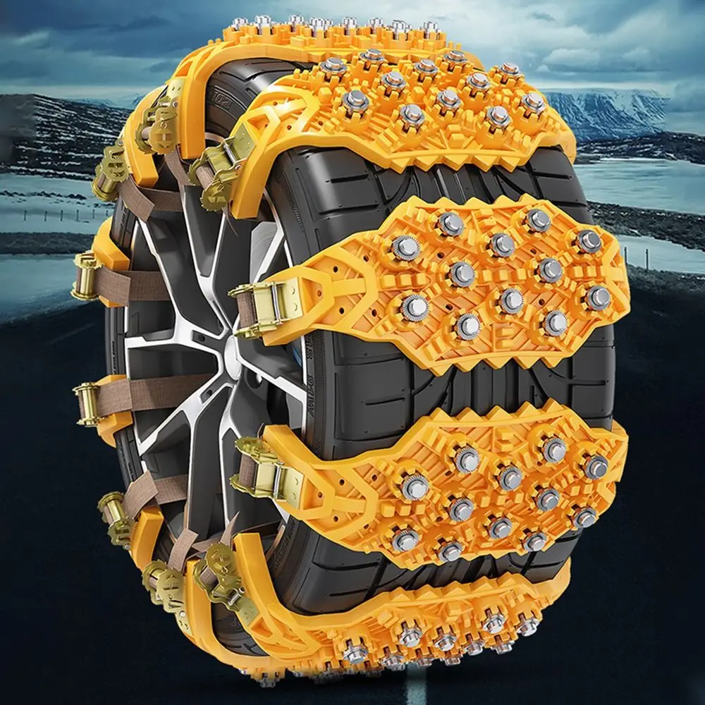 Rubber Car Snow Chains Anti-Skid Adjustable Anti-skid Tire Chains Winter Outdoor Emergency Accessories Auto Tire Wheels Chains