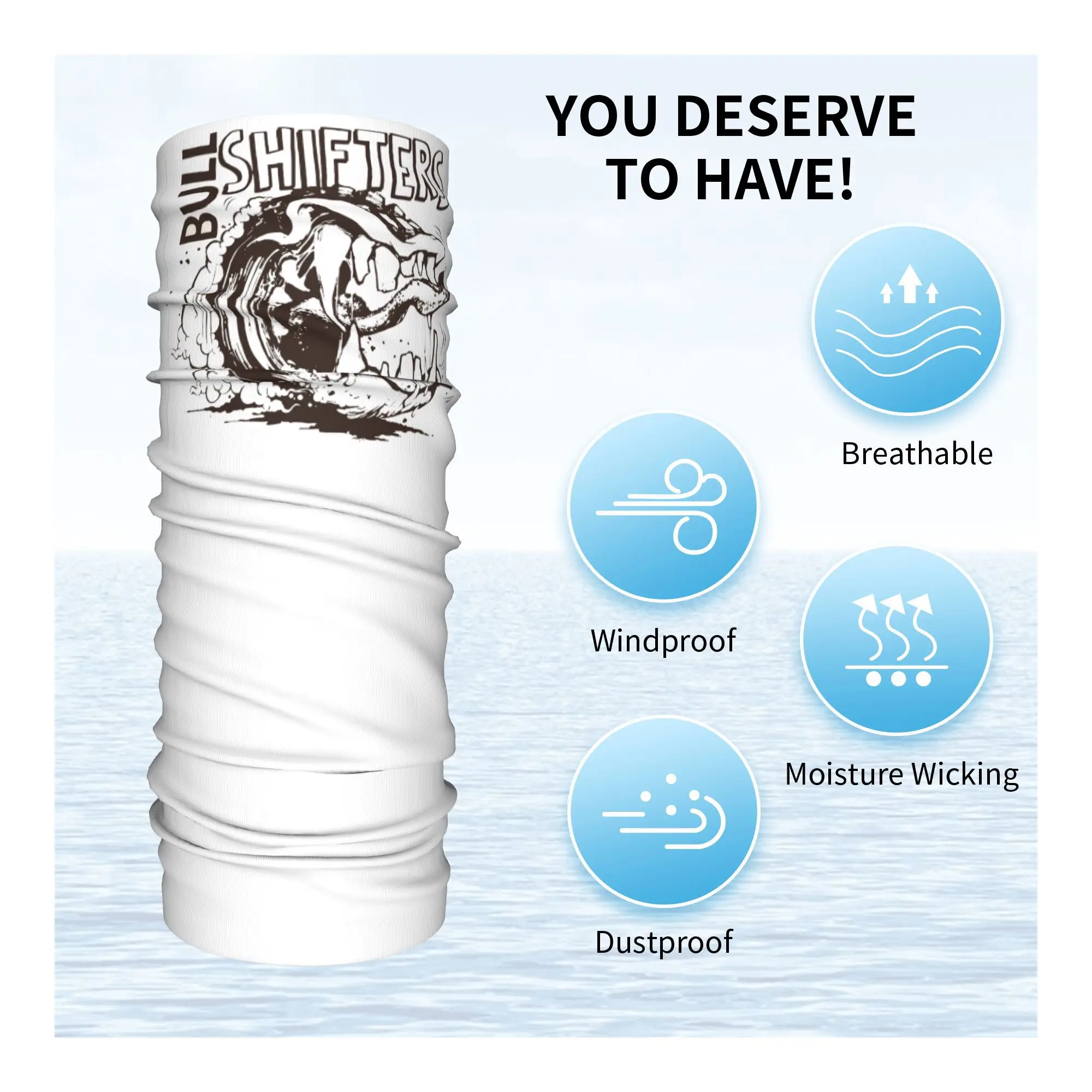 Bull Shifters Essential Bandana Neck Gaiter Masker Cetak Syal Masker Wajah Multifungsi Bersepeda Uniseks Dewasa Musim Dingin