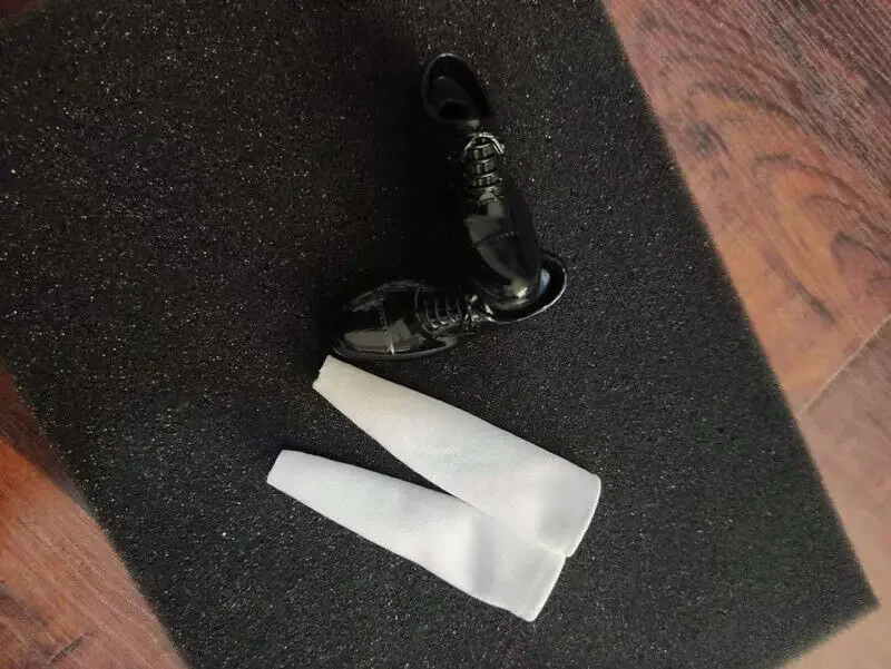 Costumes en cuir d'agent 1/6, modèle de chaussures noires pour poupée masculine et féminine de 12 pouces