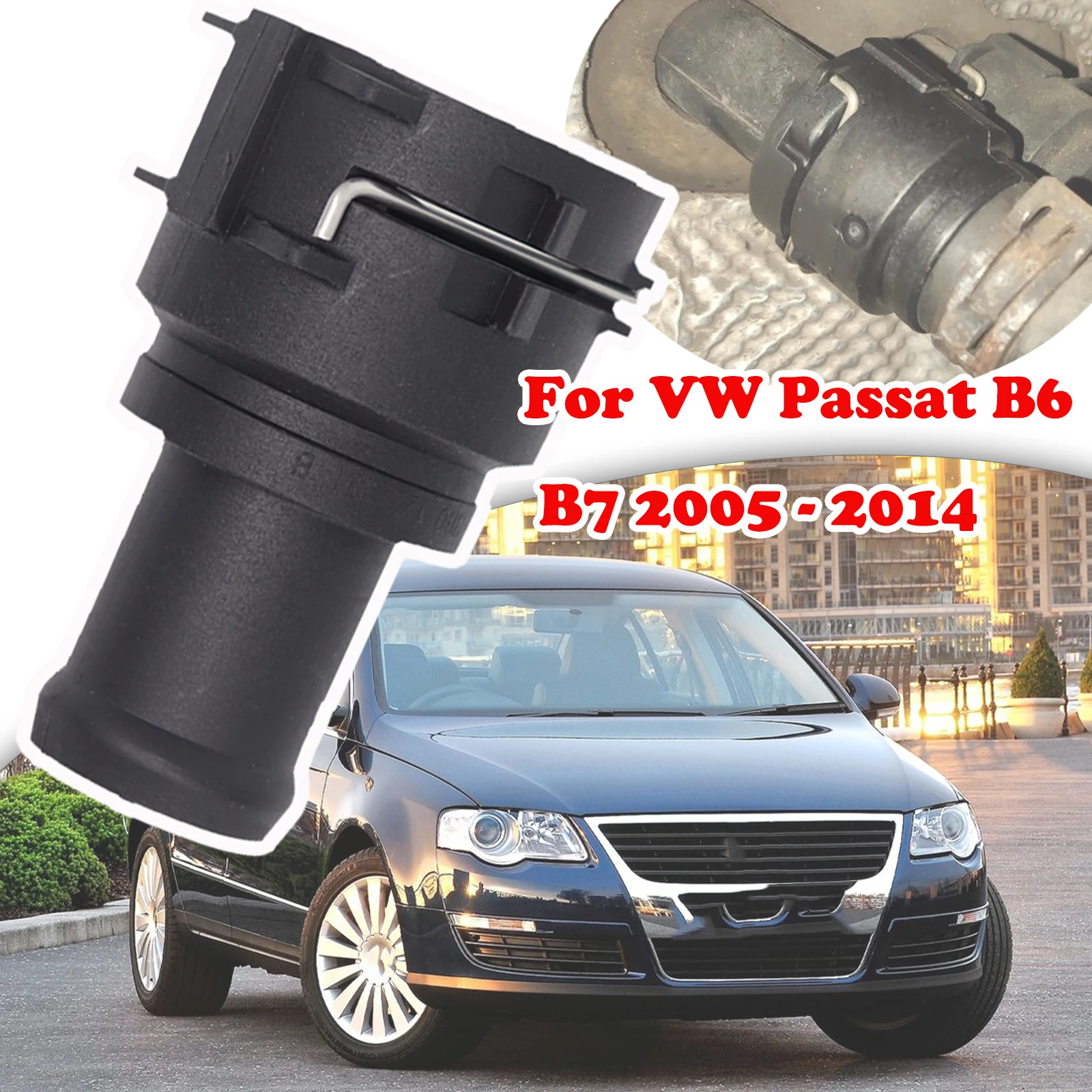 

Car Radiator Coolant Hose Flange Quick Acting Coupling Adapter Pipe Connector with Clip Seal For VW Passat B6 B7 2005 2006- 2014