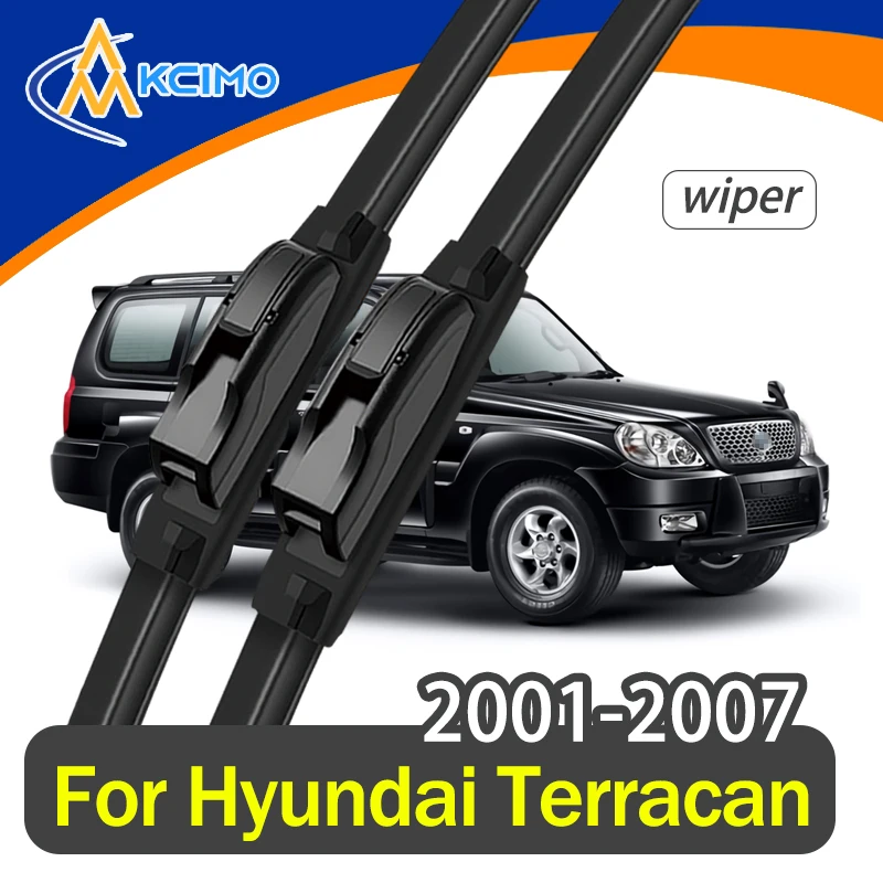 

For Hyundai Terracan 2001-2007 Wiper Front Wiper Blades 2pcs HD Quiet Durable Automotive Wiper Windshield Windscreen Accessories