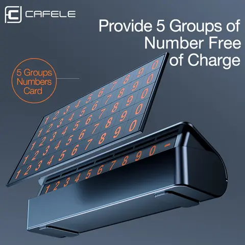 CAFELE Car Parking Phone Number plate Temporary Parking License Plate Megnetic Telephone Number Card Hidden Parking Assistance 10 best sales car number - №6