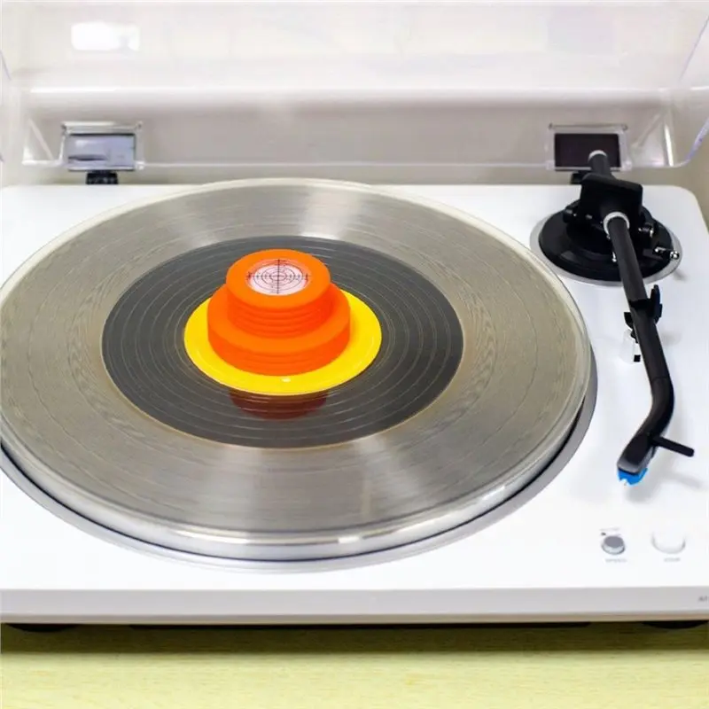 B50B-LP Disc Stabilizer Universal Silicone LP Recording Stabilizer With Level Stabilizer Clamp For Vinyl Record Turntable