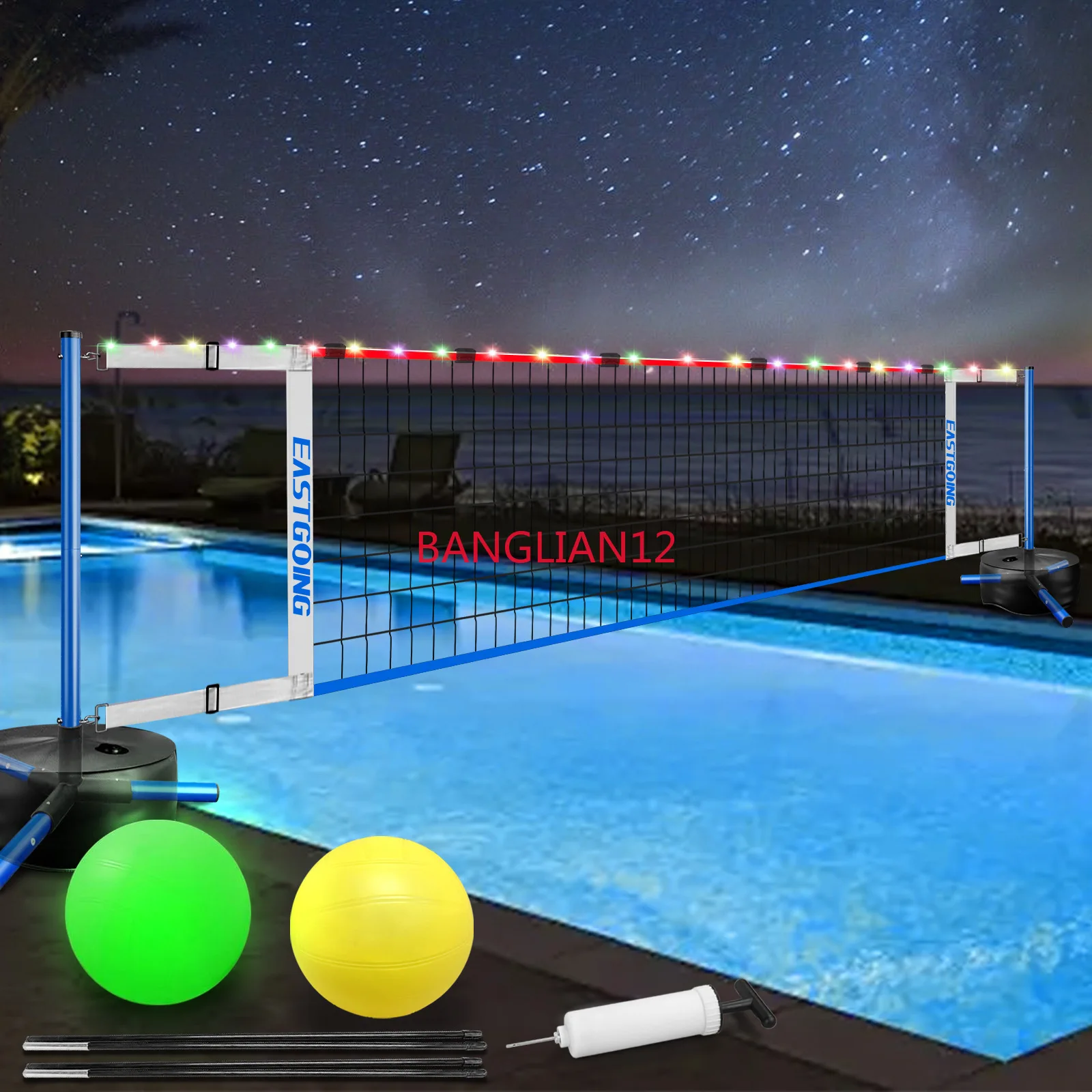 The latest portable removable foldable outdoor indoor entertainment water volleyball grid set