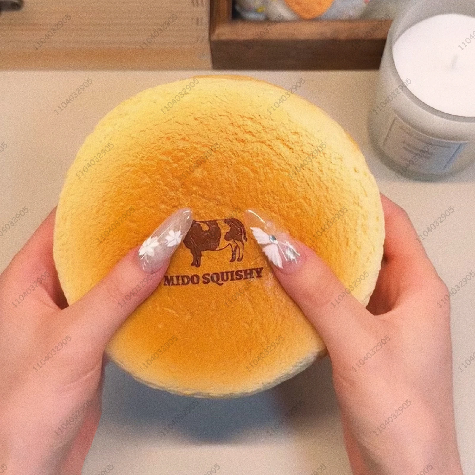 Big Cheese Cake Bread Slow Rising Squishy Tender Soft Round Cheese Cake Slow Rebound Squeeze Toy Stress Release Hand Relax Toy