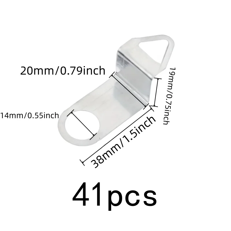 41 pcs Clock Movement Hooks, Compact C-Shape Design, Quartz Clock Installation DIY Wall Clock Making, Sturdy Metal Material