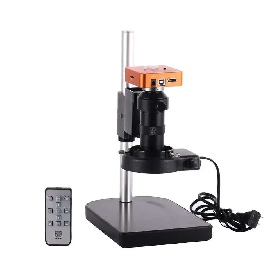 HY-1138b 21MP Industrial Microscope Camera with 100X Lens 2K/1080P 60FPS Port 1080P USB Port 56LEDs
