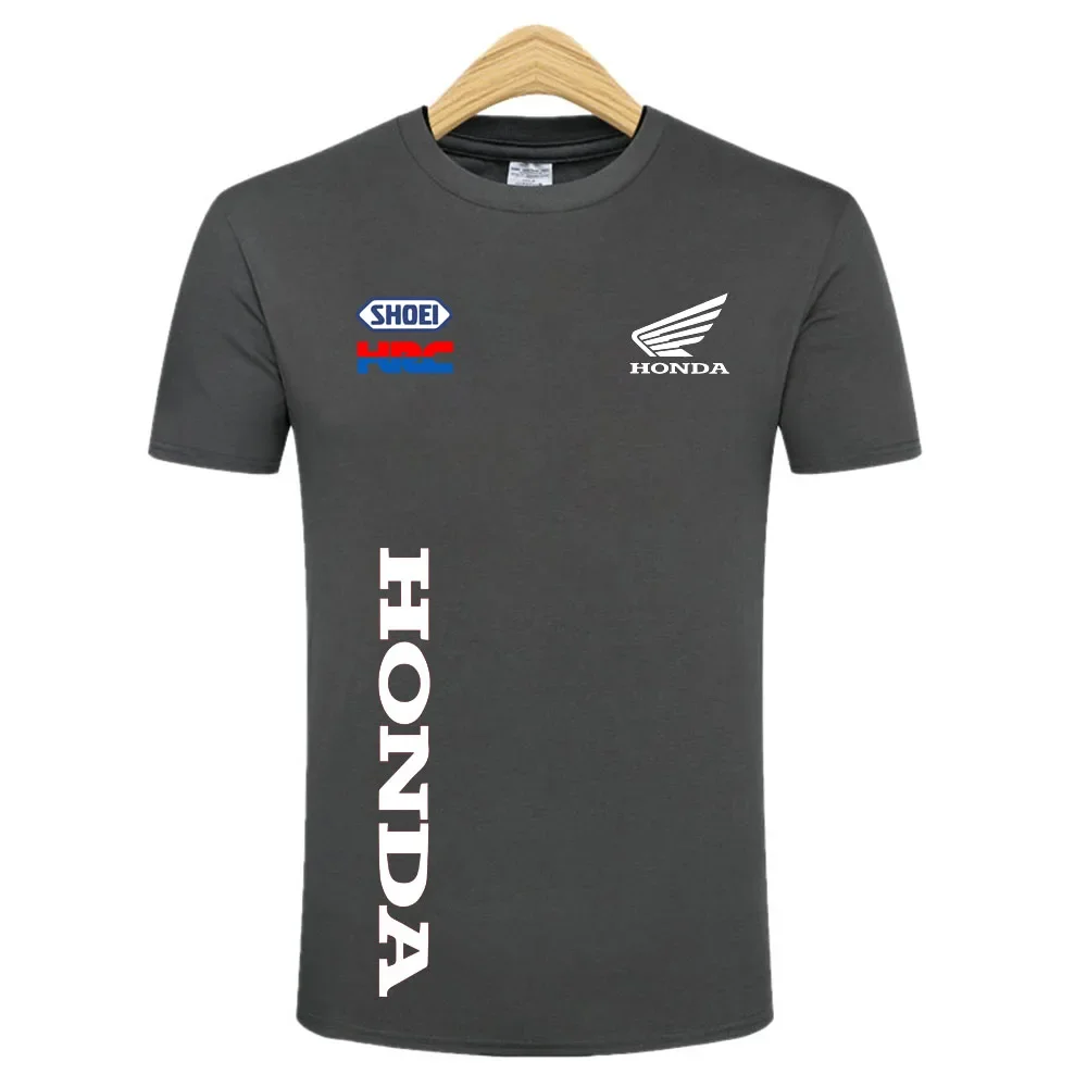 تي شيرت هوندا الصيفي للرجال بسيط وعصري صيفي كاجوال من القطن Honda Harajuku قميص موتوكروس نينو قابل للتنفس