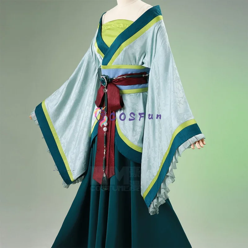 

Maomao Косплей Аптекарь Дневники Костюм Атласное Платье Hanfu Аксессуары Женщины Хэллоуин Карнавал Вечеринка COSFun