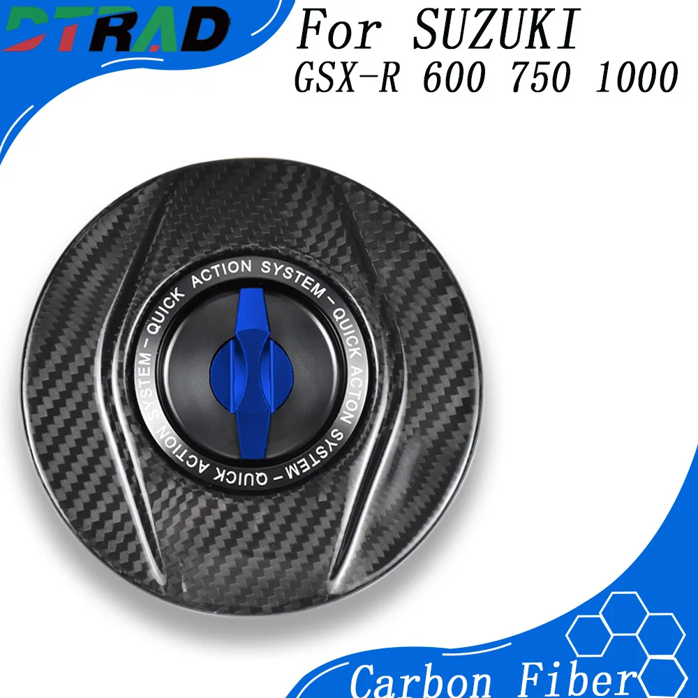 Motorcycle Locking Quick Release Fuel Tank Cap For SUZUKI GSX-R 600 750 1000 GSX-S 1000GT Gas Oil Cover Carbon Fiber Accessories
