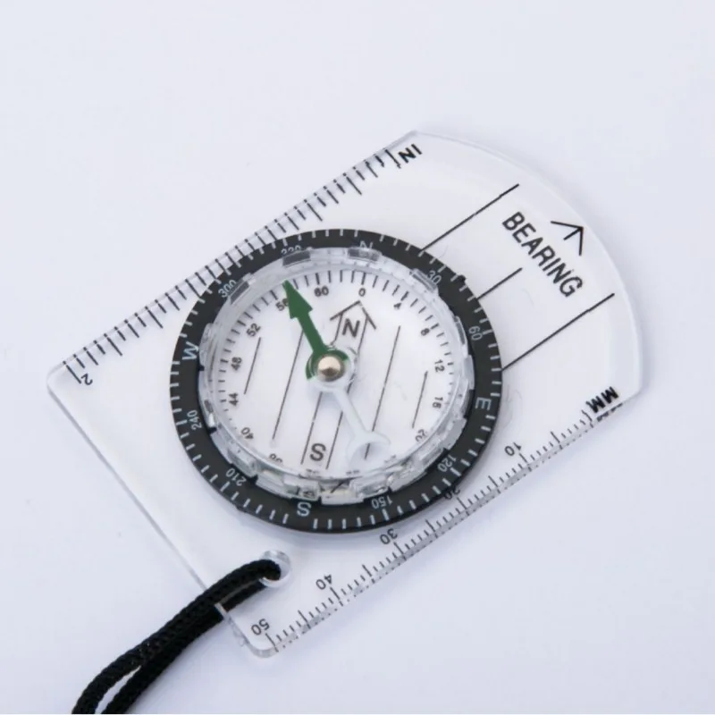 Outdoor Camping Compass, Plastic Map Ruler, Outdoor Orientation, Off-road Compass, Multifunctional Portable Compass