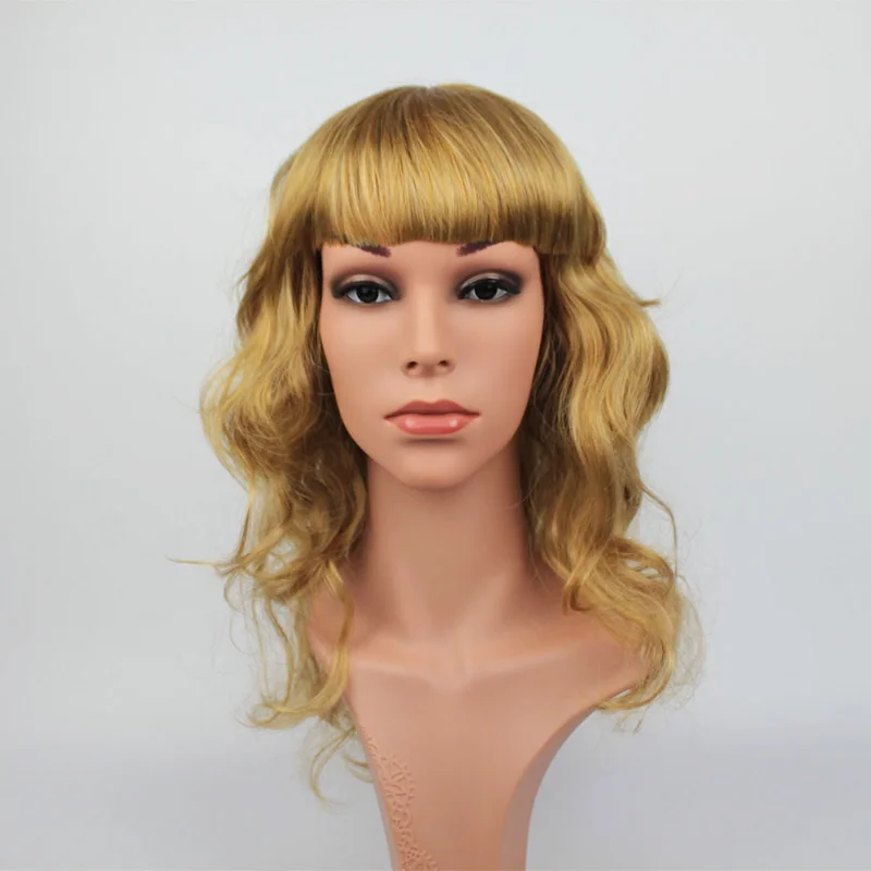 Life Size Simulated Female Mannequin Head with Beautyful Hair for Hat Sunglass Jewelry Display