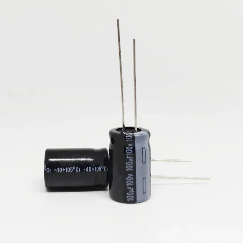 

(10PCS/100PCS) 100V100UF Volume : 10x20mm Aluminum Electrolytic Capacitor 100V100UF High Quality