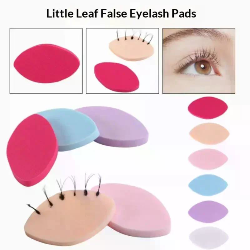 20/50Pcs Soft Sponge False Eyelash Pads Colorful Reusable Makeup Puffs Wispy Lashes Training Kit for Beginners Lash Map Chart