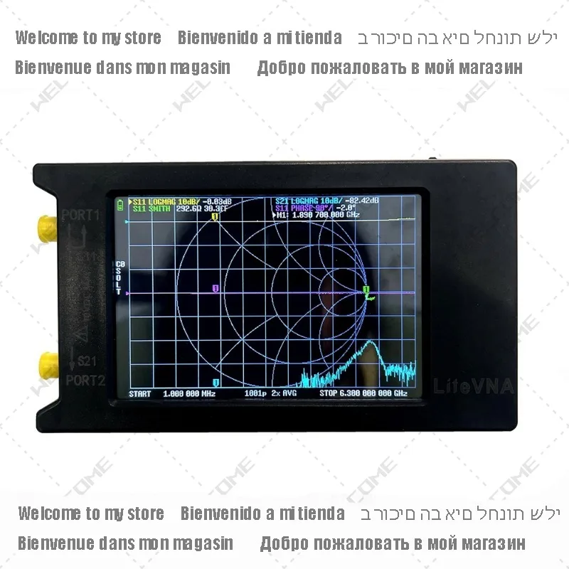 LiteVNA-64 50KHz-6.3GHz LiteVNA 4Inch Contact Screen Vector Network Analyzer HF VHF UHF Antenna Analyzer Update NanoVNA