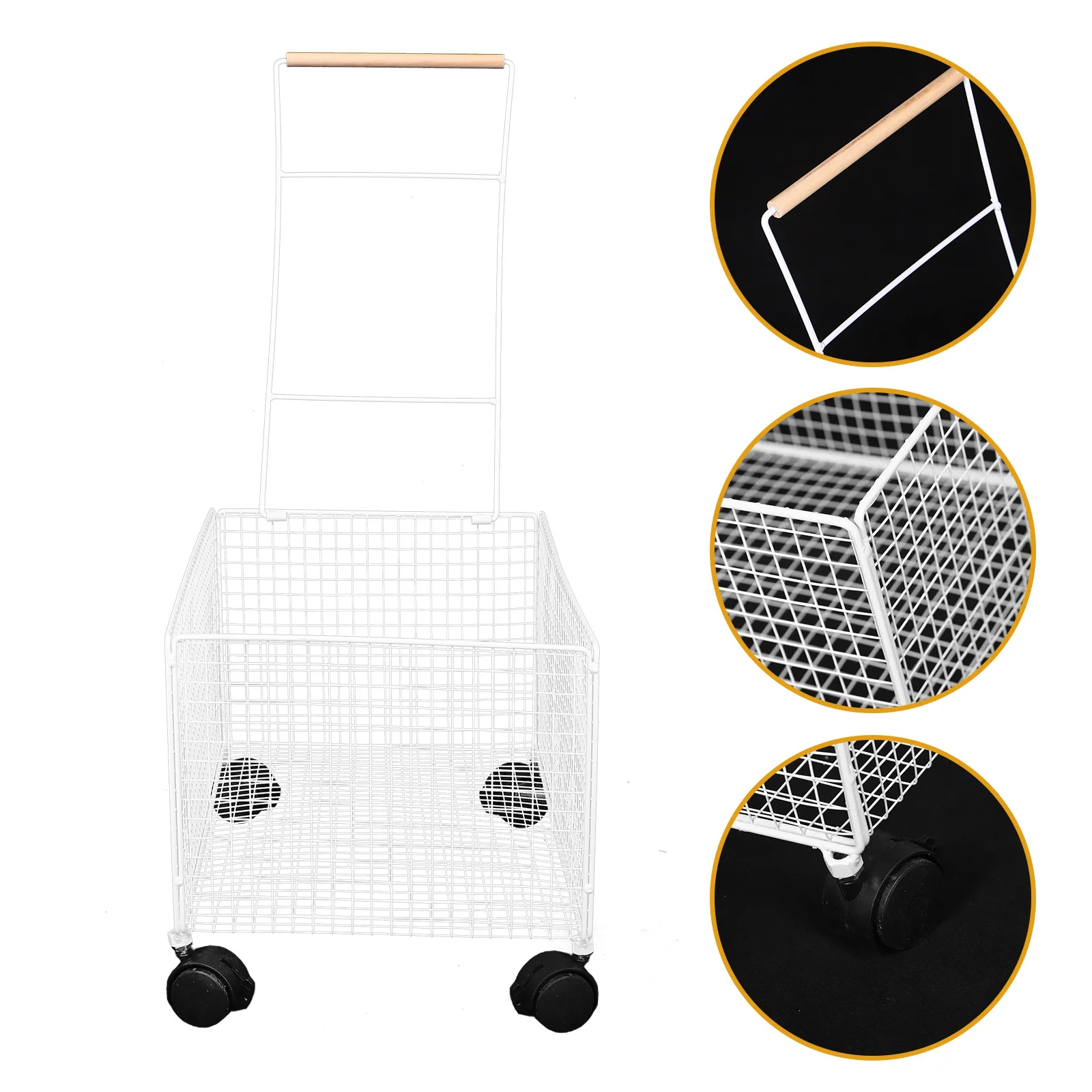 

Movable Laundry Basket with Wheels - Spacious Plastic Dirty Clothes Hamper for Easy Transport in Household Bathroom Dorm Rolling