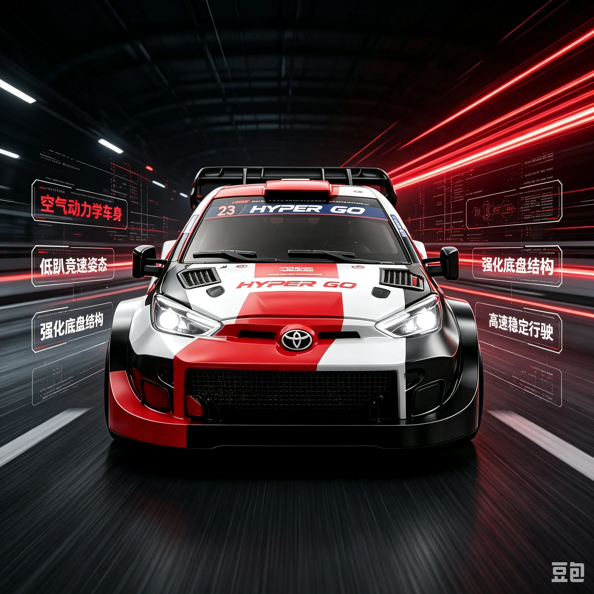 MJX HYPER GO 43308 1/43 RC Rally Car Official Licensed Toyota GR Yaris 4WD Mini Drift Remote Control Toy Car