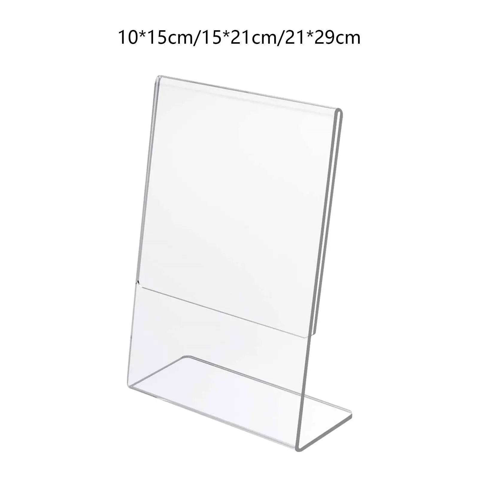 Clear Sign Display Holder Sign Holder Picture Photo Frame Tabletop Display Stand Paper Menu Holder for Restaurant