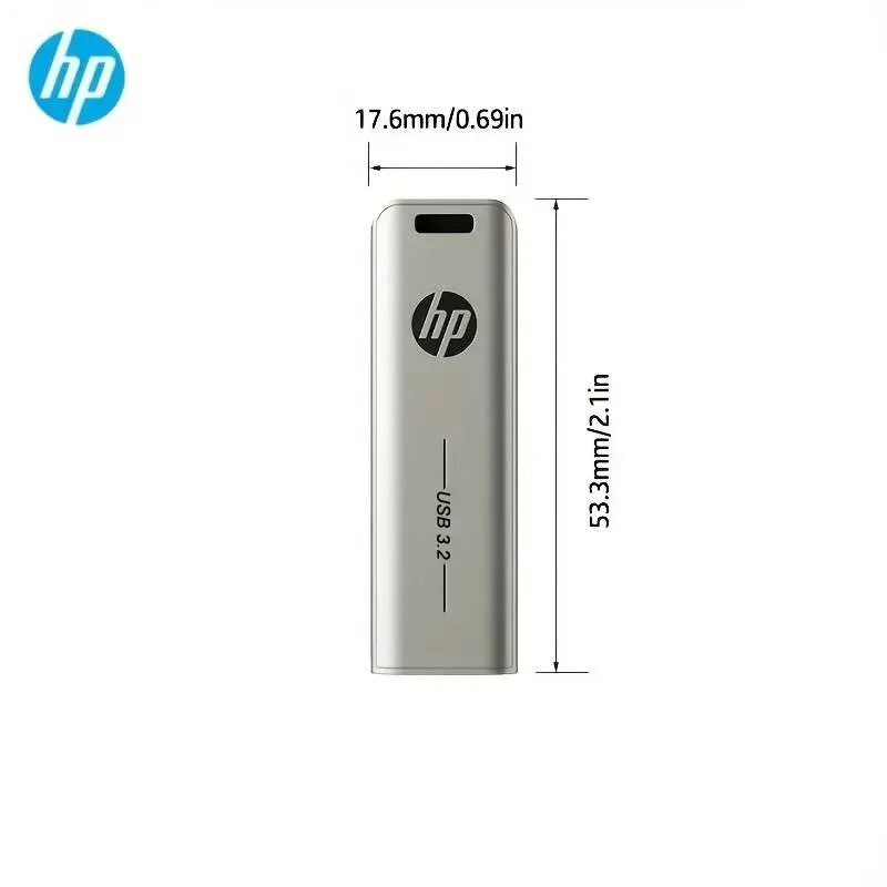 HP USB 플래시 드라이브 3.2 고속 스틱, 외장 스토리지, 금속 펜 드라이브, 독창적인 개성, 자동차 음악, 32GB, 64GB