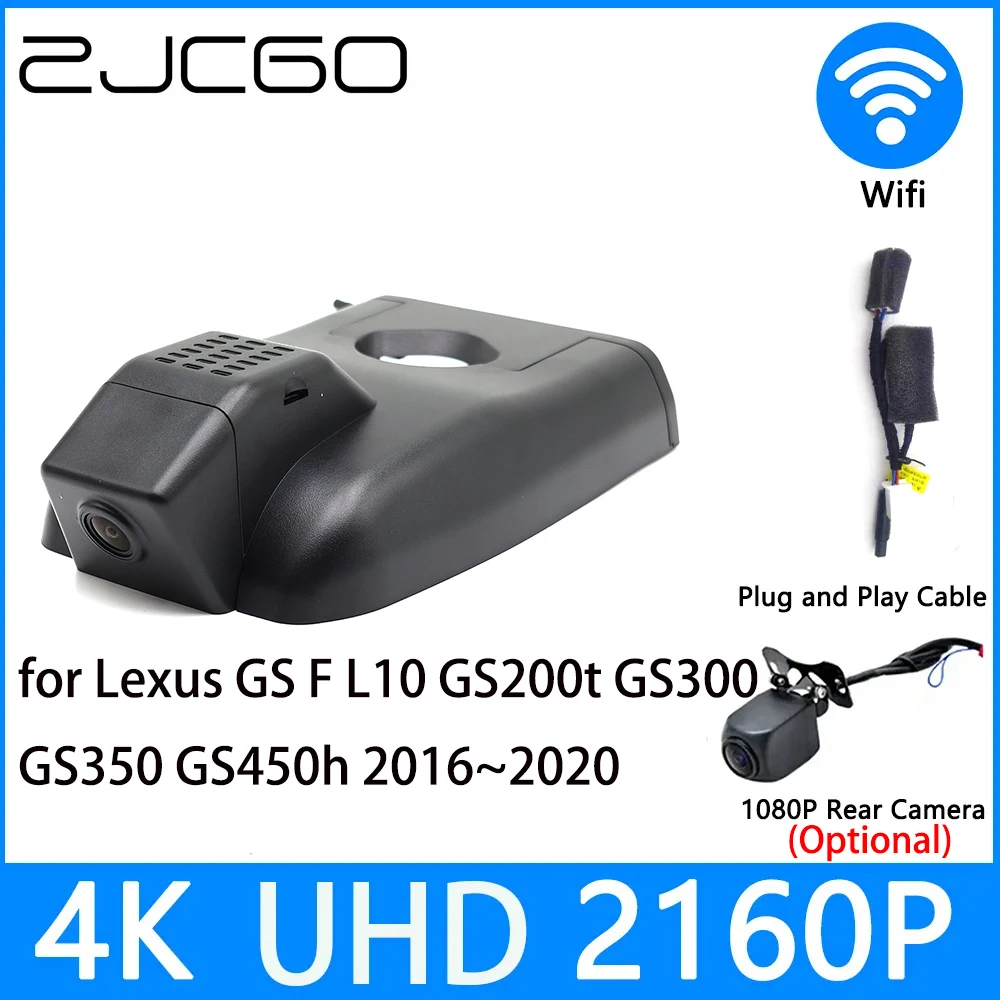 ZJCGO Dash Cam 4K UHD 2160P Car Video Recorder DVR Night Vision parking  for Lexus GS F L10 GS200t GS300 GS350 GS450h 2016~2020