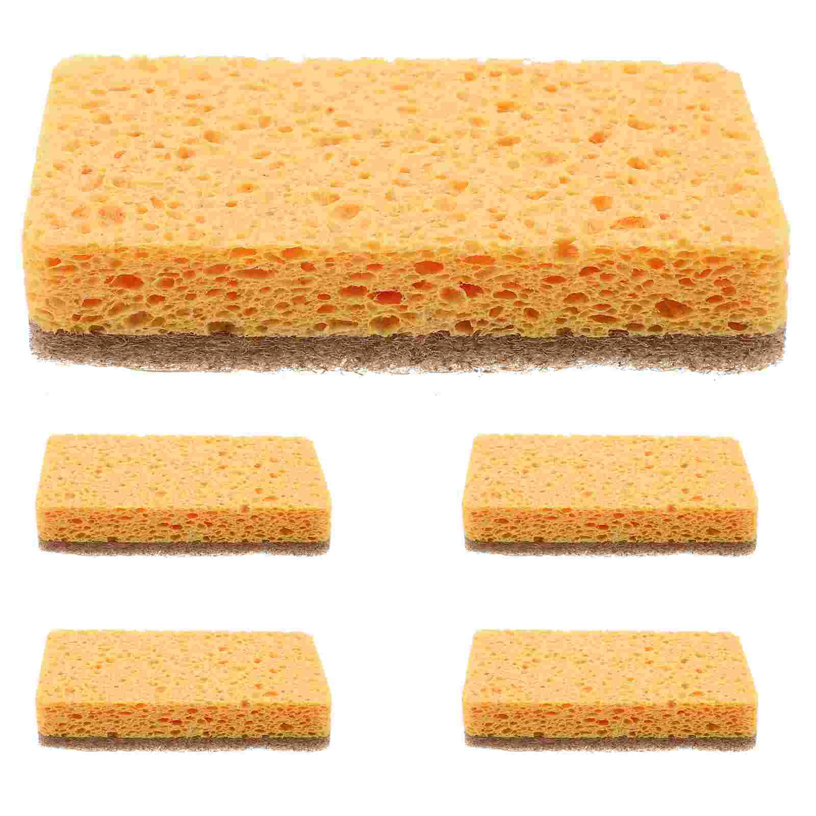 5 Pcs Holiday Cleaning Sponges Car Wash Kitchen Supply Christmas Dish Daily Use Wok