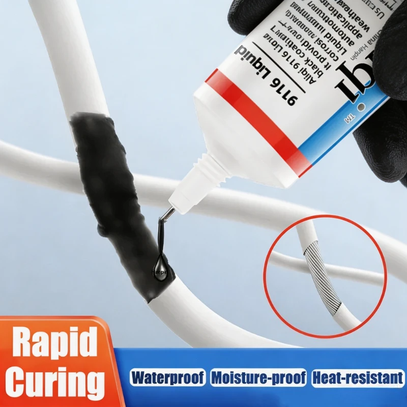 Waterproof Liquid Electrical Tape Insulating Sealant Glue Cable Wire Repair Insulation Coating Adhesive Home Line Fix