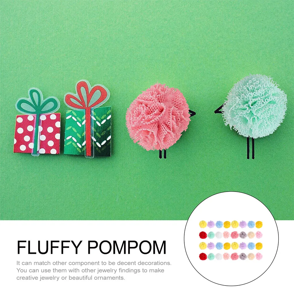 

120 Pcs Mesh Bouquet Baby Pom Poms Pompom Wedding Balls Decoration