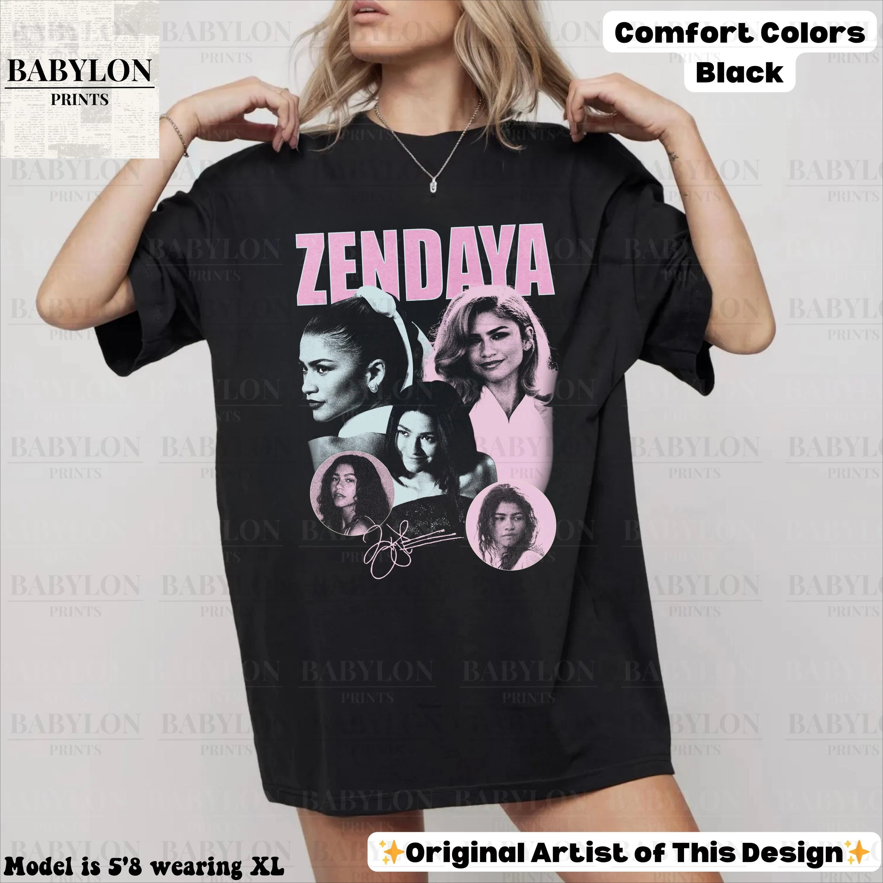 2026 Retro Zendaya T-shirt Unisex Clothing Gift for Her Movie Shirt Comfortable and Breathable Y2k Ins