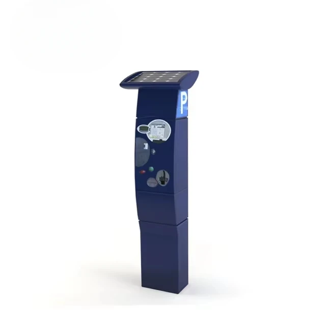 Outdoor Street Self Service Terminal Digital Automated Smart Lot Solar Power Parking Meter