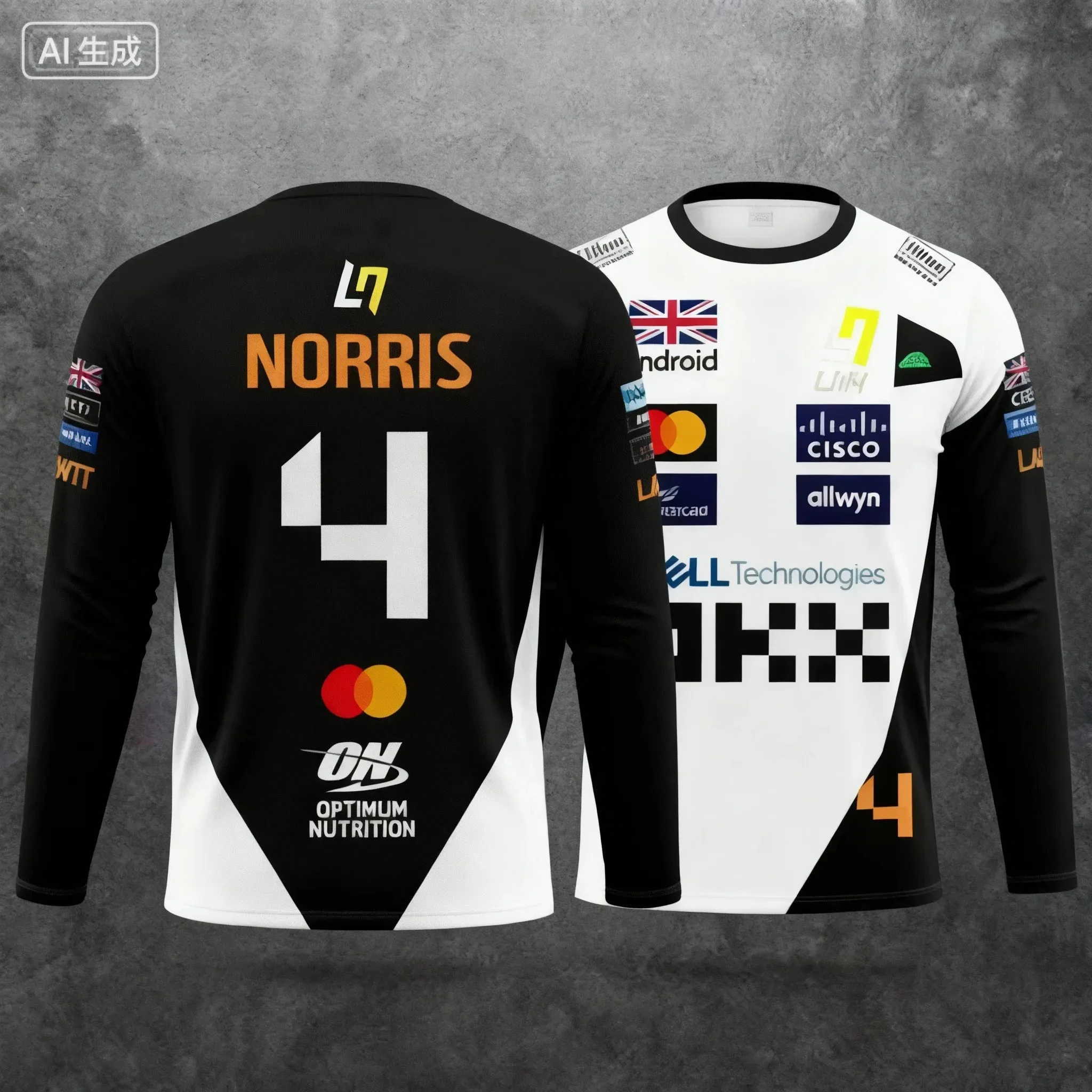 

2026 New No 4 Racing Style Long Sleeve T Shirt Extreme Motorsport Racing Suit Breathable Sportswear for Racing Sports