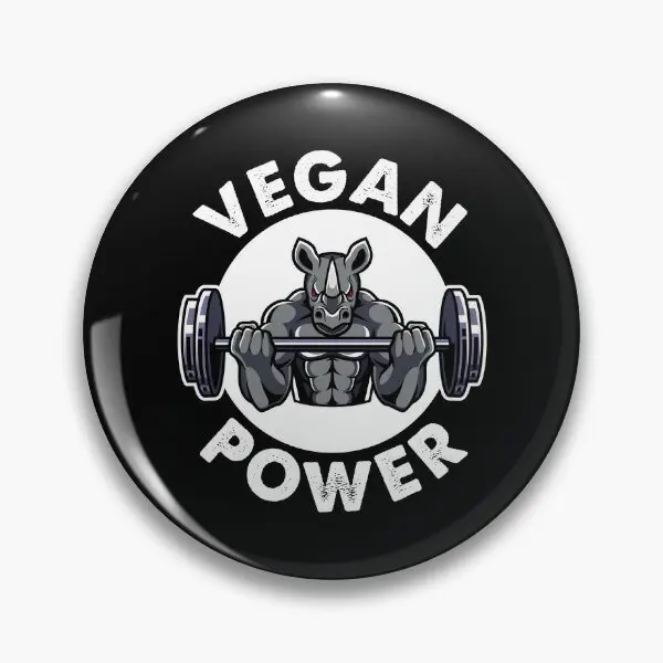 Tough Vegan Power  Soft Button Pin Decor Gift Cartoon Brooch Women Lover Funny Lapel Pin Badge Creative Jewelry Hat Fashion