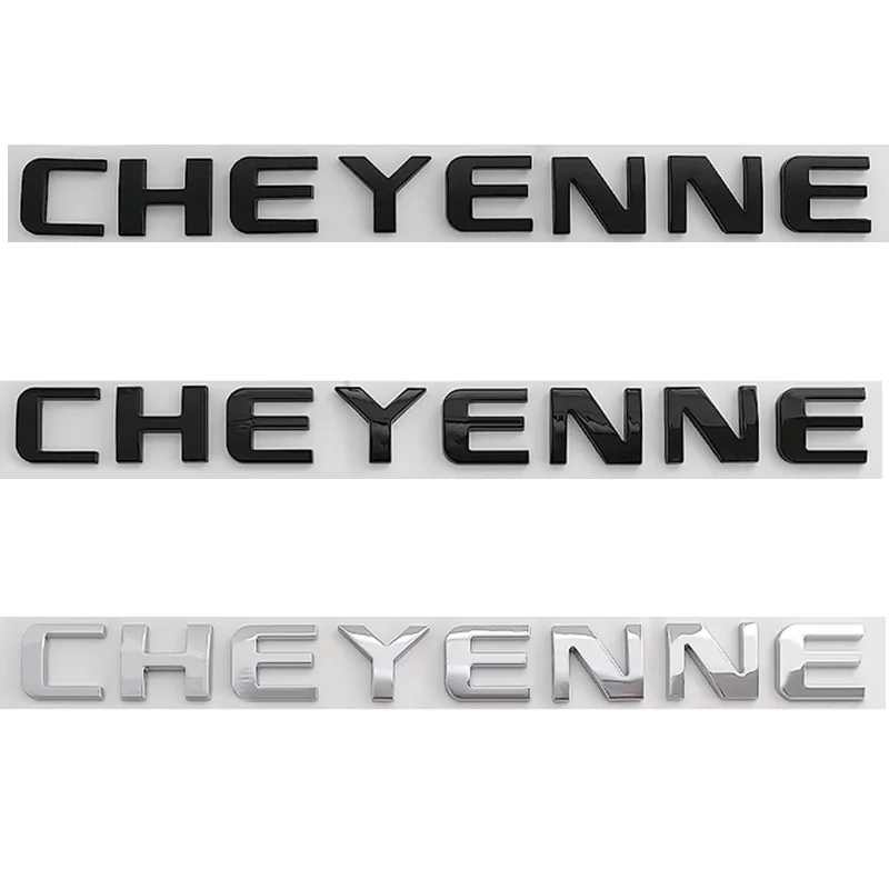 1 قطعة ABS ثلاثية الأبعاد CHEYENNE شعار السيارة إلكتروني ملصق المصد الخلفي الذيل الباب الجذع ملصق سيارة الخلفي شعار ملصق اكسسوارات التصميم