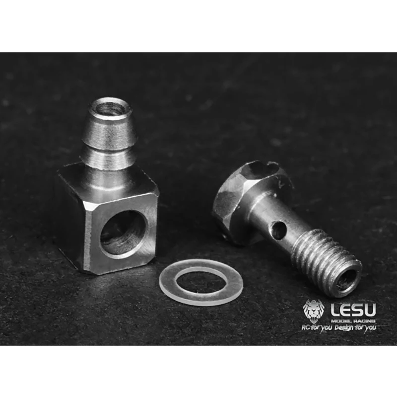 LESU Spare Part B Metal M3 Curved Nozzle For 1/14 RC Tractor Truck Tamiyay Outdoor Toys TH02405