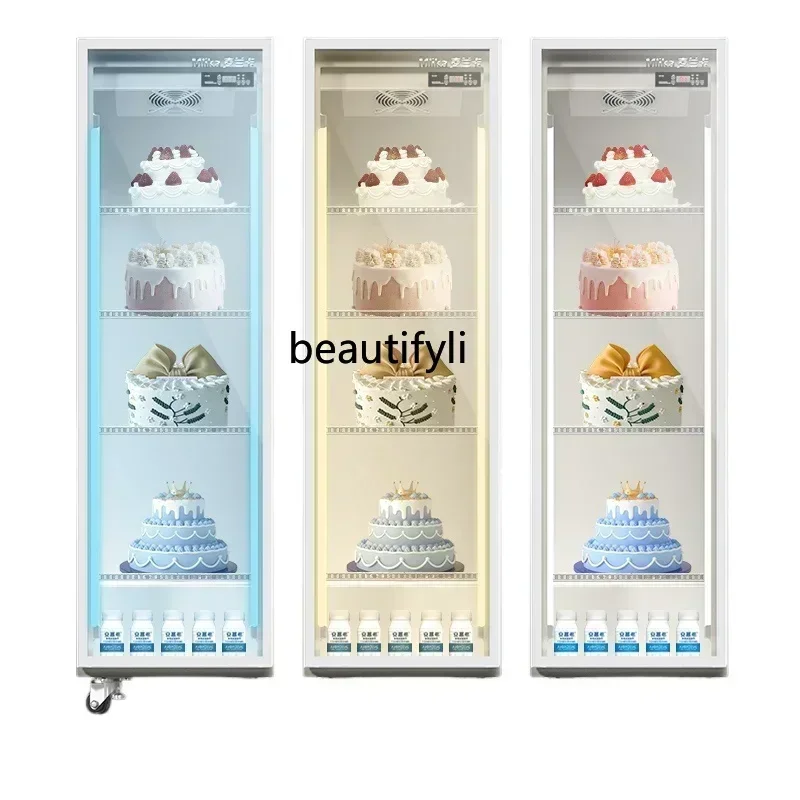 

Z189 A06 Cake Refrigerated Display Cabinet Vertical Air-Cooled Fresh Cabinet Freezer Freezer Baking Refrigerator Commercial Use