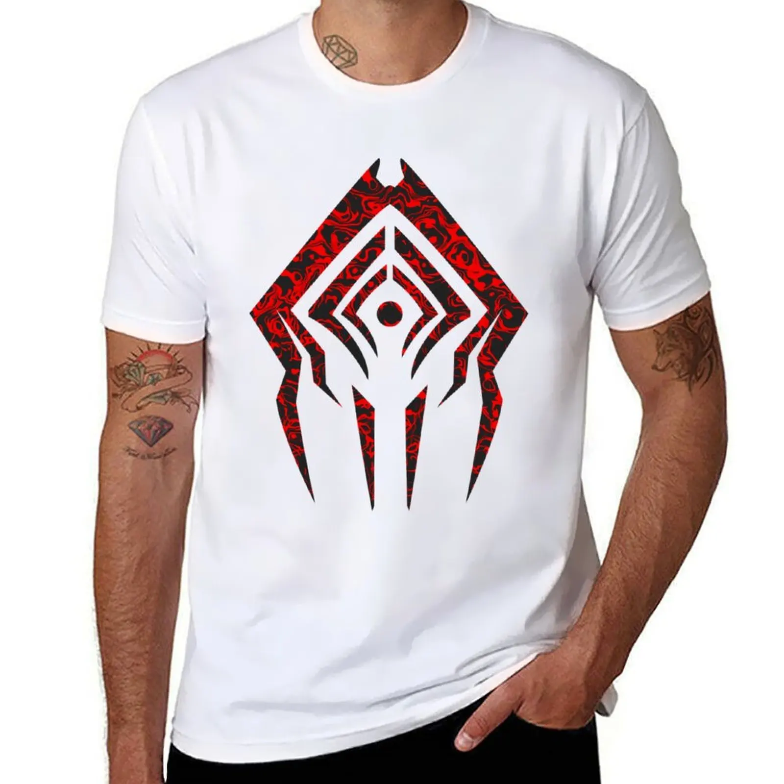 Warframe Stalker Sigil T-Shirt t shirts for man slim fit man t shirt cotton T-Shirt