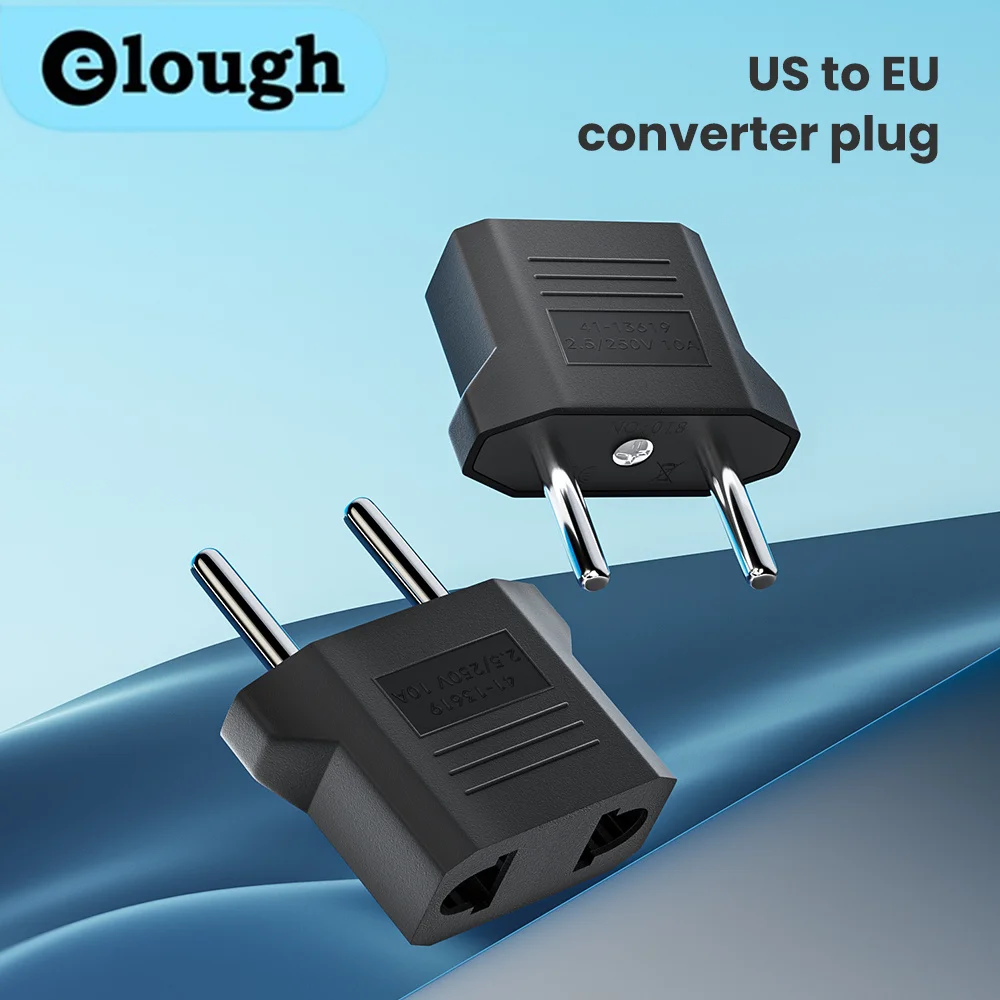 Elough 5/10/20PCS USA to EU Travel Conversion Socket Plug Adapter Power Plug Adapter Charger Socket China American AC Converter