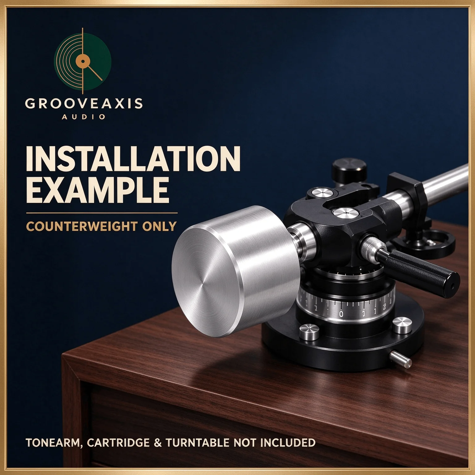 SME 3009 Turntable Accessory GROOVEAXIS 120g Tonearm Counterweight Stainless Steel Balance Weight for 13-21g Cartridge