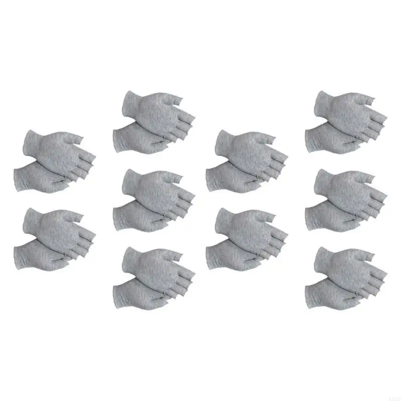 

LXAA Sweat Absorbing Cotton Fingerless Gloves Ensuring Dry Hands During Intense Activities Like Gym Workouts and Cycling